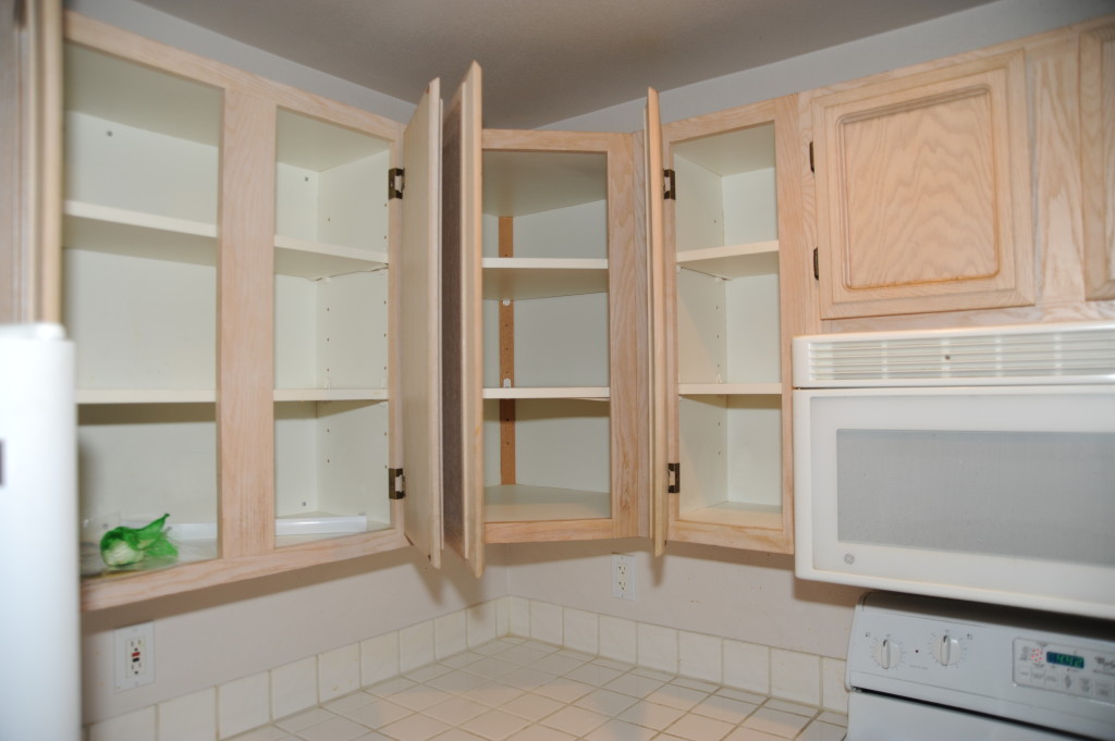 For the most part, the cabinets are in decent shape.  Professional refacing could make them outstanding.  