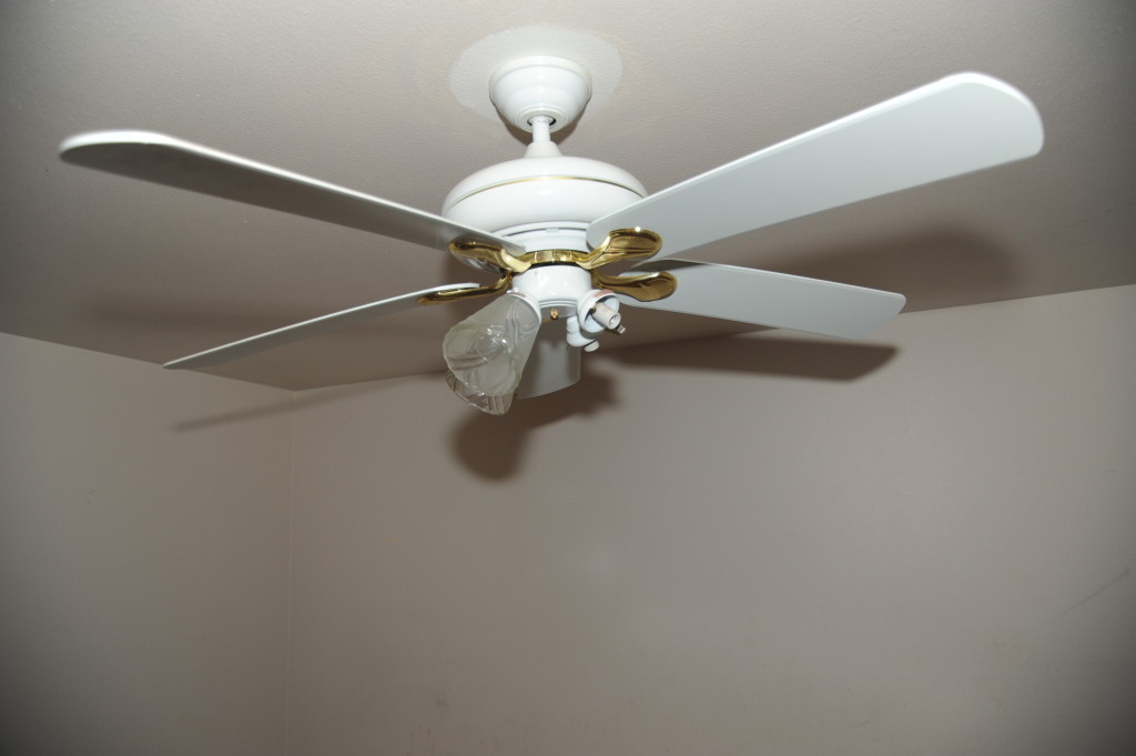Remove fan, replace with nice light fixture.