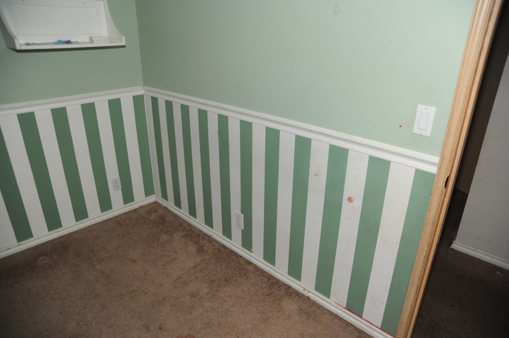 2nd Bedroom.  Remove wallpaper.  Paint,